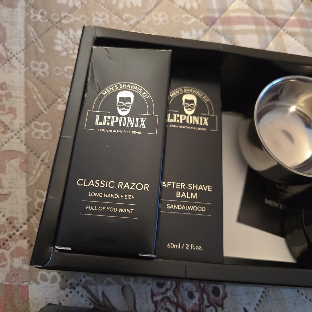 LEPONIX Men’s Shaving Kit, Hair Removal, Classic Razor (New)‎